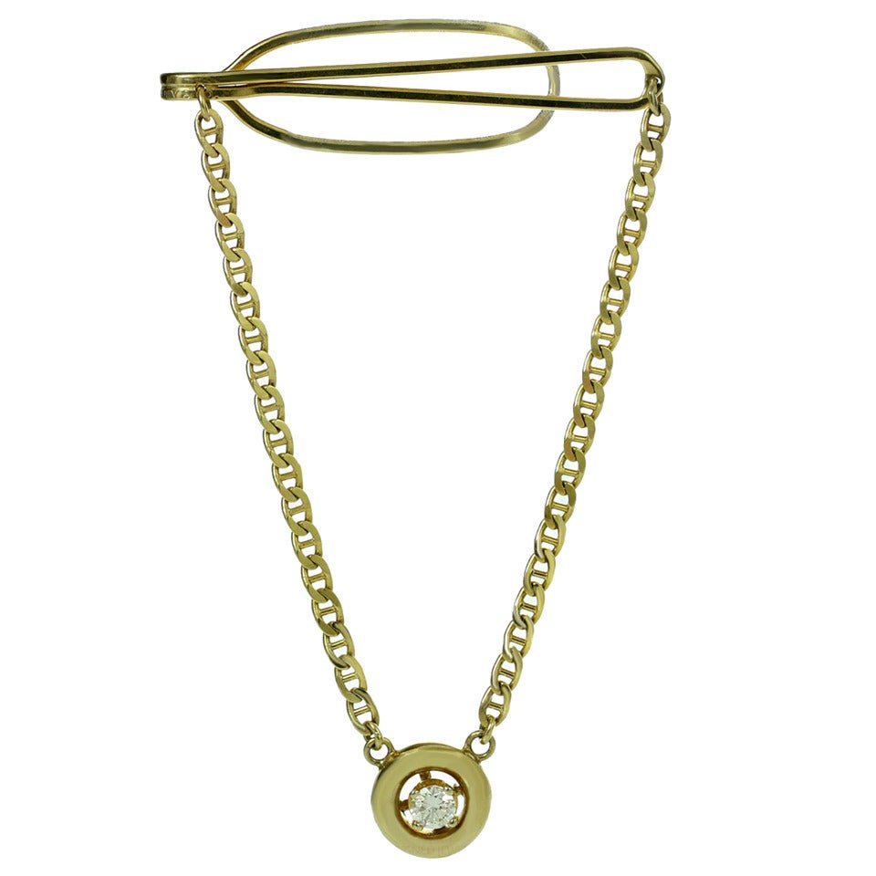 Tiffany 
Co. Diamond Yellow Gold Men
s Tie Pin