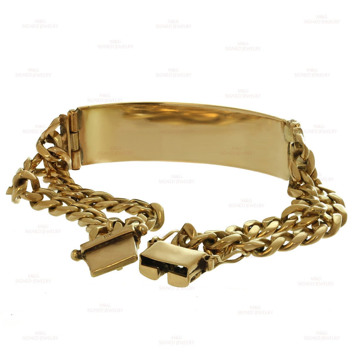 gold id bracelets for men