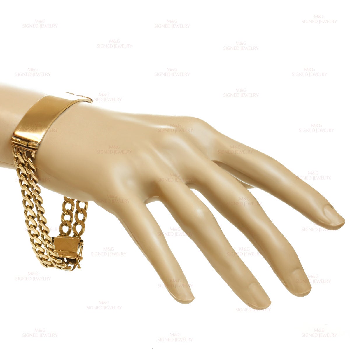 14k gold id bracelet men's