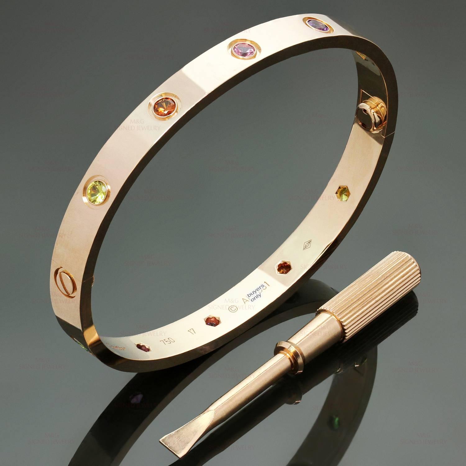 cartier love bracelet with gemstones