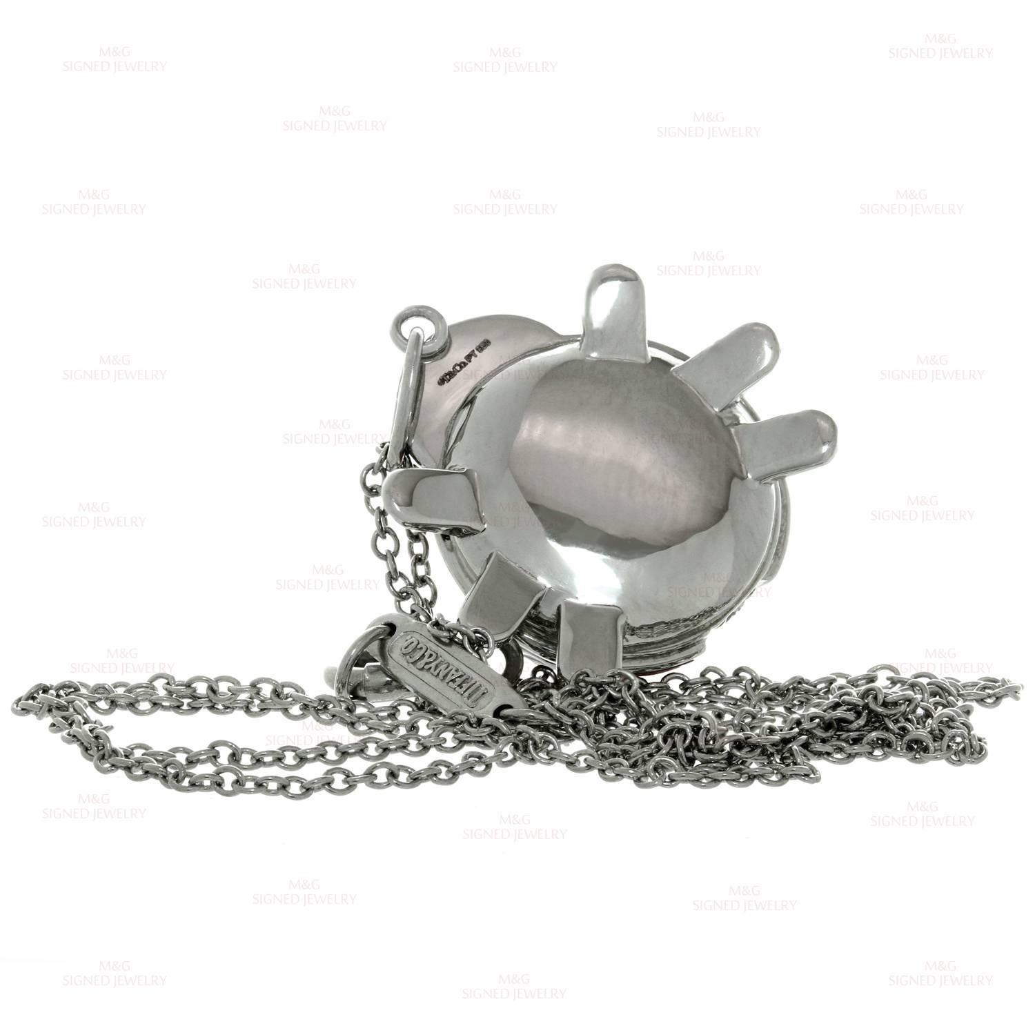 Women's Tiffany & Co. Enamel Diamond Platinum Ladybug Pendant Necklace