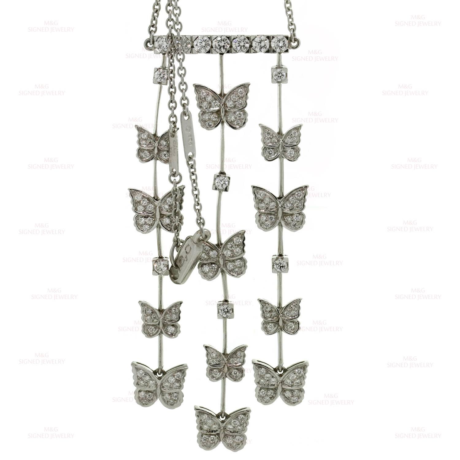 Carrera y Carrera Butterflies Diamond White Gold Earrings and Necklace Set 2