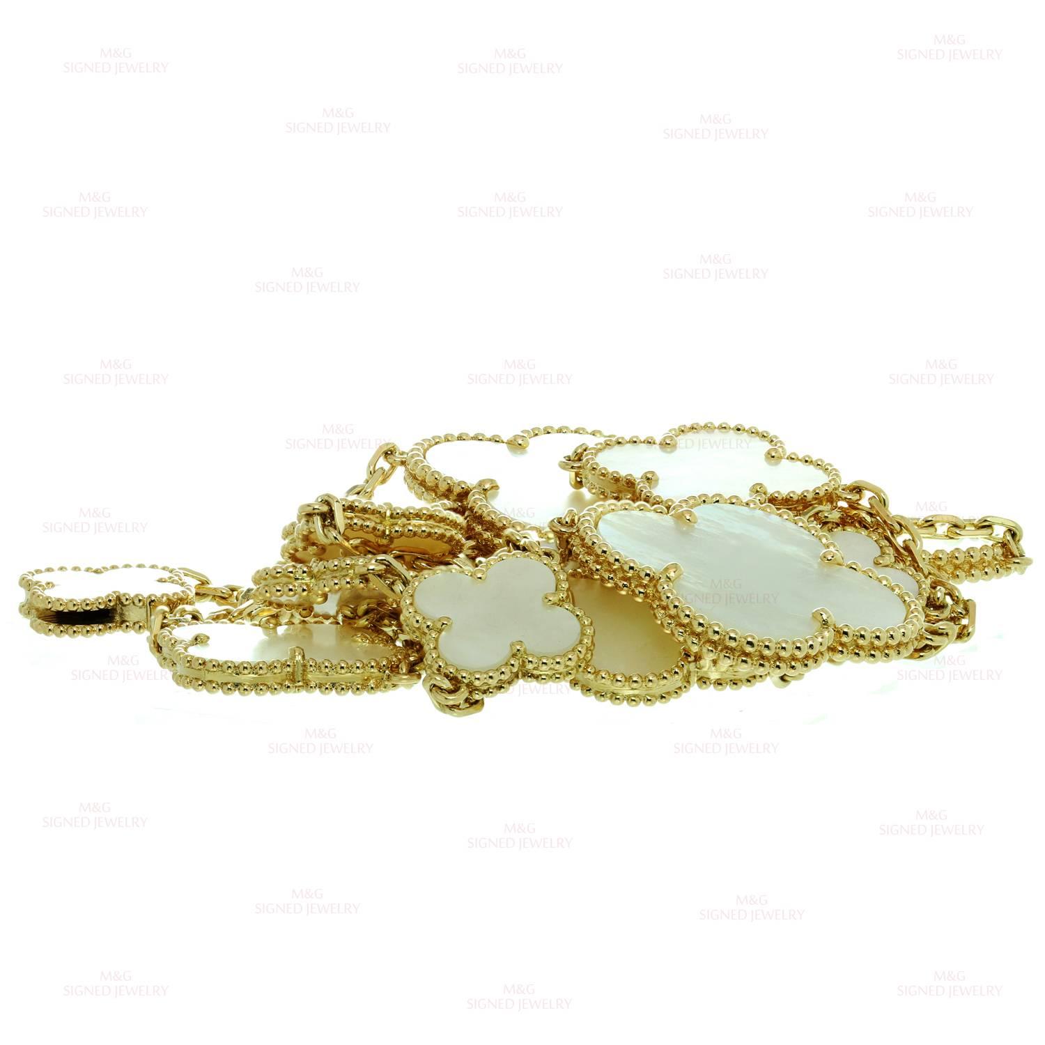 Van Cleef & Arpels Magic Alhambra Mother-of-Pearl 16 Motif Long Necklace 3