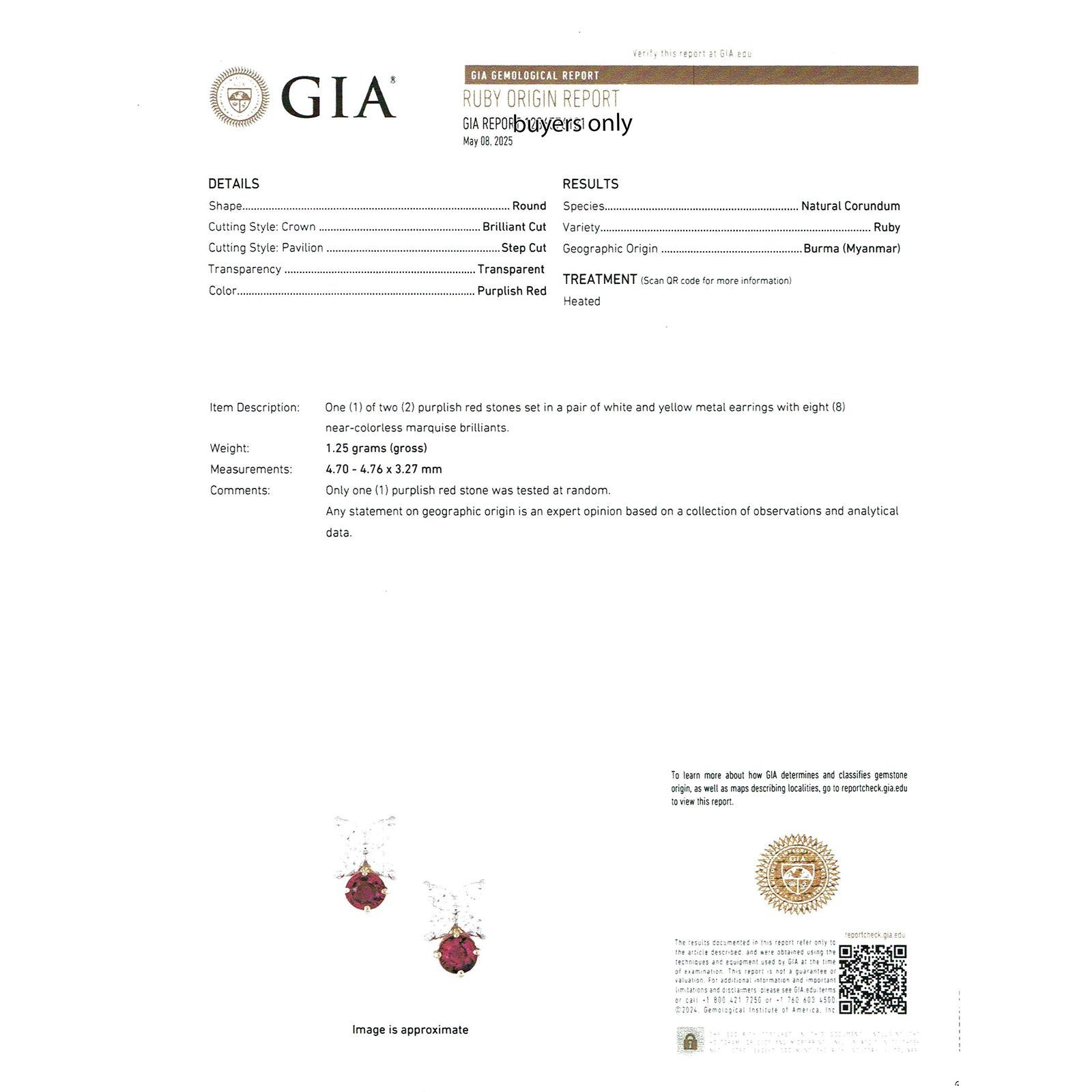 TIFFANY & CO. Victoria Burma Ruby Diamond Platinum Earrings.GIA For Sale 4