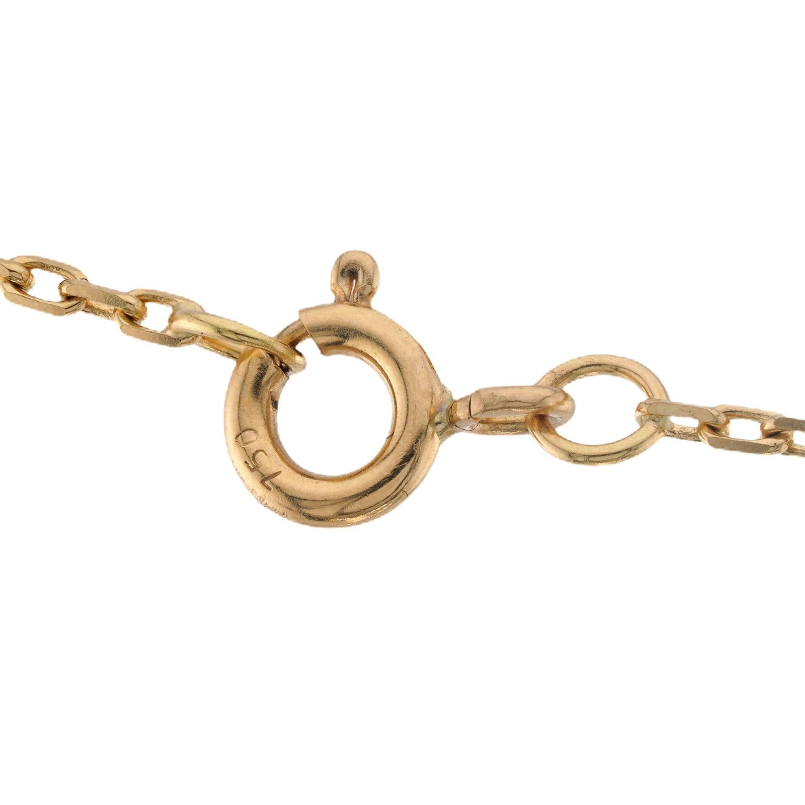 VAN CLEEF & ARPELS Collana con gatto in smeraldo e onice in oro giallo in vendita 2