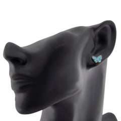 VAN CLEEF & ARPELS Sweet Alhambra Blue Turquoise Butterfly Earrings