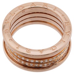 BULGARI B.Zero1 Full Diamond Rose Gold Ring 11