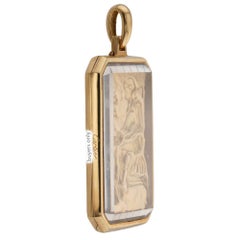 CARTIER Gemini Zodiac Yellow Gold Crystal Rare Collectable 1970s Pendant