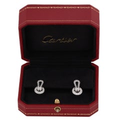 CARTIER Agraffe Diamant-Ohrringe aus Weißgold, groß, mit Schachtel und Papieren