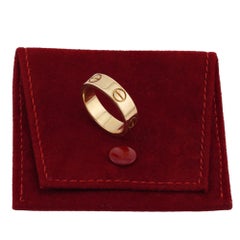 CARTIER Love Yellow Gold Band Ring 55