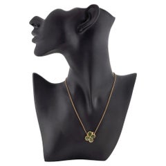 VAN CLEEF & ARPELS Vintage Clover Leaf Jade Diamond Yellow Gold 1970s Necklace