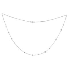 VAN CLEEF & ARPELS Mirroir des Eaux Diamond 18k White Gold Chain Necklace Papers