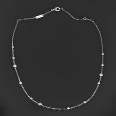 VAN CLEEF & ARPELS Mirroir des Eaux Diamond 18k White Gold Chain Necklace Papers