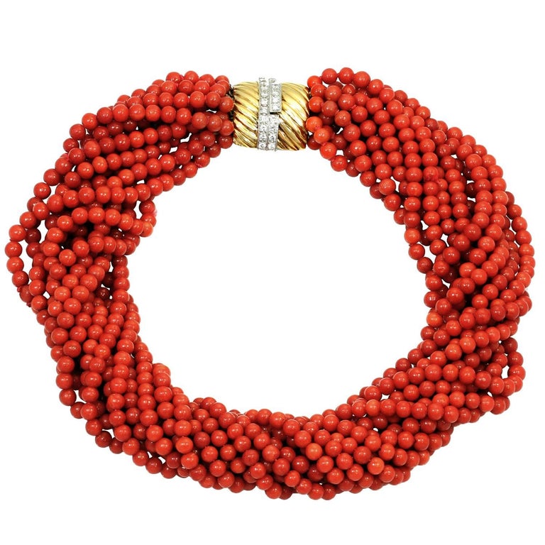 Bangle necklace tiffany and coral