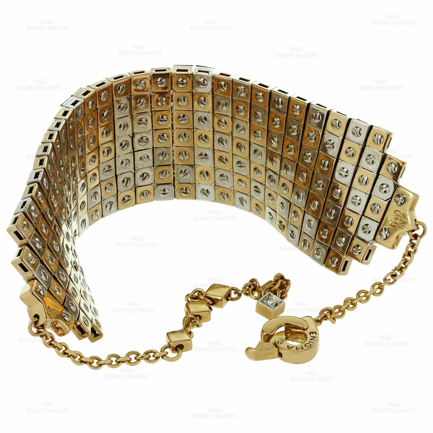 Women's 1990s Gianni Bulgari Enigma Black Spinel Diamond Gold Lion Bracelet