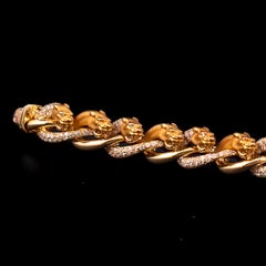 Pulsera «Vintage Panther Diamond» de Carrera y Carrera, en oro amarillo de 18 quilates, España, década de los 80