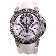 Harry Winston Ocean Triple Retrograde Chronograph Automatic Watch White G