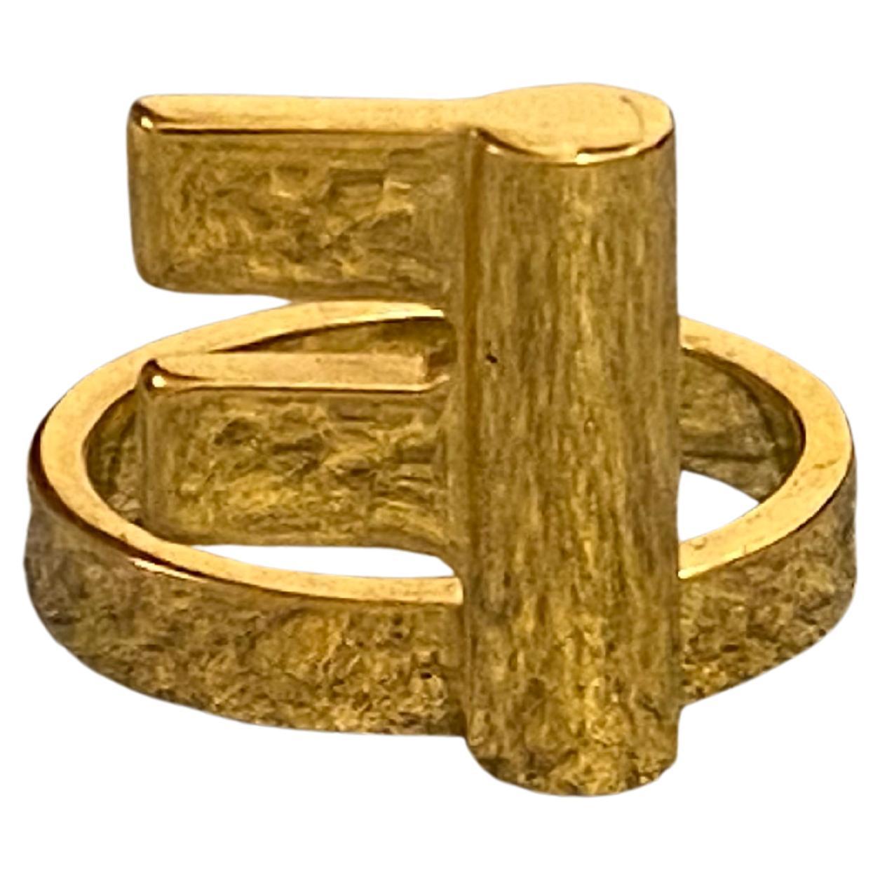 22 Karat Gold Key Ring by Romae Jewelry - Inspired by an Ancient Roman Design