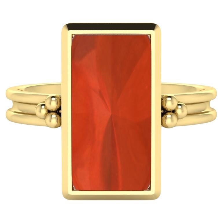 For Sale:  22 Karat Gold Garnet Ring