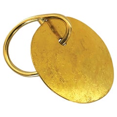 Catherine Le Gal’s Unique Artisan 18 Karat Gold Disk and Gold Leaf Silver Ring