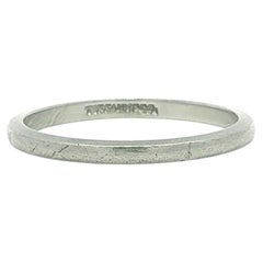 Antique Art Deco Ca. 1923 Tiffany & Co. Platinum Classic Wedding Band Ring