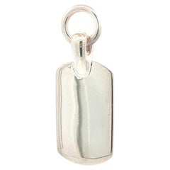 Thistle & Bee Sterling Silver Engravable Dog Tag Charm Pendant