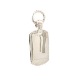 Thistle & Bee Sterling Silver Engravable Dog Tag Charm Pendant