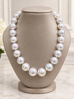 GIA AA 14,90–18,36 mm Südseeperle, 29" lange Halskette mit goldenem Diamantverschluss