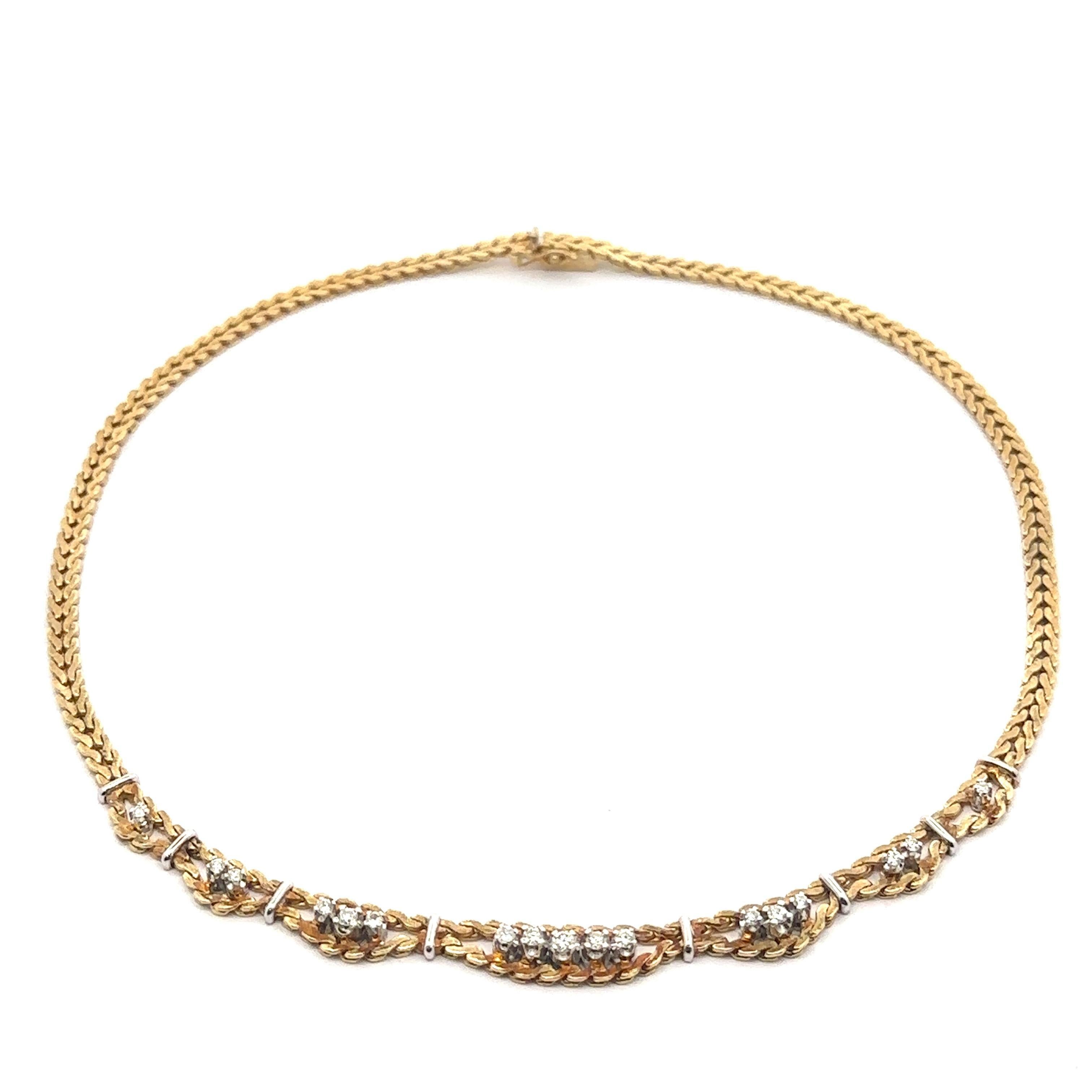 Vintage 14k Solid Gold 0.45ctw Diamond 16