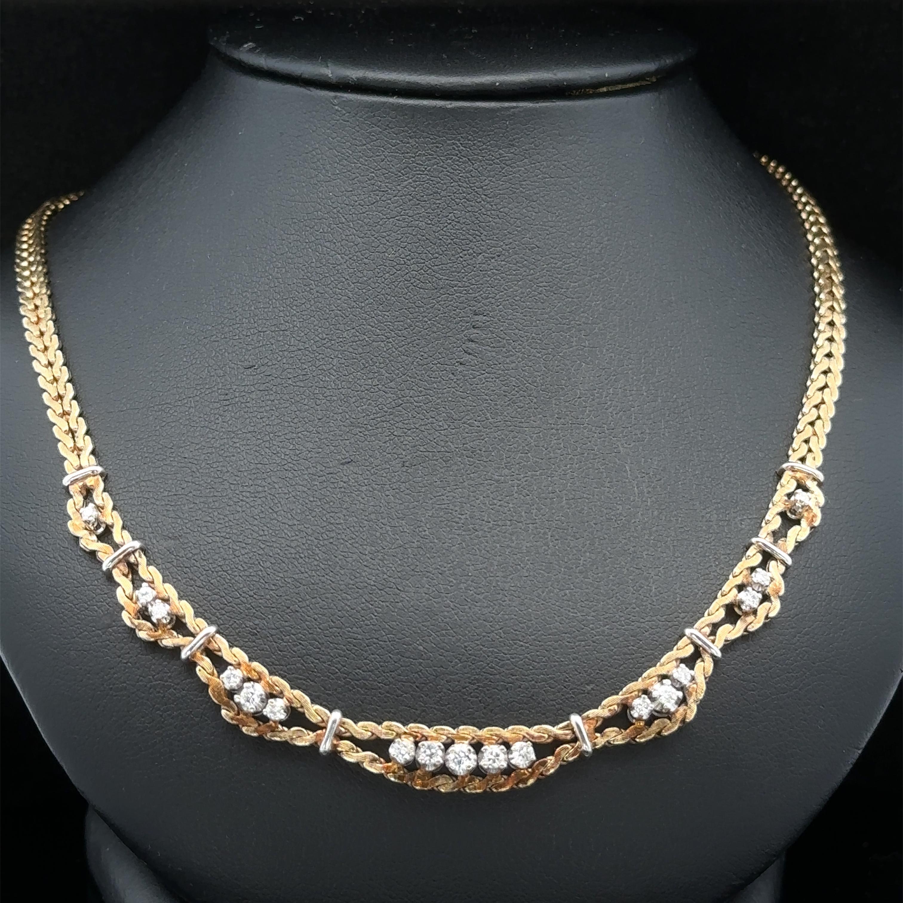 Vintage 14k Solid Gold 0.45ctw Diamond 16