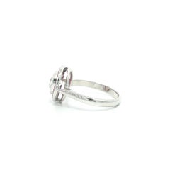 Vintage 18k White Gold 1.80ctw GIA European Diamond French Cut Ruby Halo Ring