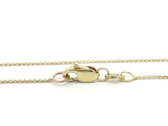 14k Gold Large 42ct Briolette Lemon Quartz Slide Pendant Cable Chain Necklace