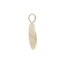 Large 9k Yellow Gold Textured Ajna Chakra Third Eye Disk Charm Pendant