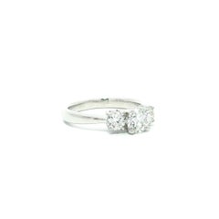 Hearts on Fire White Gold GIA 0.93ctw E VVS Ideal Diamond Classic 3 Stone Ring