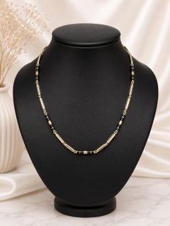 Catena da orologio d’epoca in stile Art Déco, con cilindro in oro e smalto bianco e nero e maglie ovali aperte