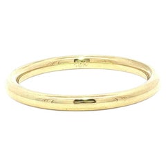 Classic 18k Yellow Gold 2mm Round Stack Wedding Band Ring Size 6