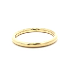 Classic 18k Yellow Gold 2mm Round Stack Wedding Band Ring Size 6