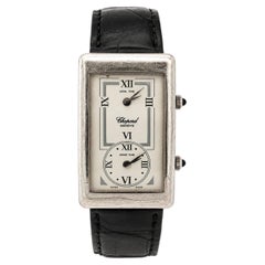 Vintage Chopard L.U.C. Dual Time 22mm 18k White Gold Quartz Watch Ref. 2240