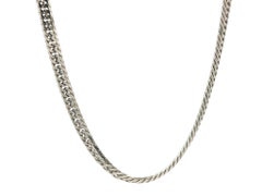 Solid Platinum 4.2mm Wide 22" Long Curb Cuban Link Chain Necklace