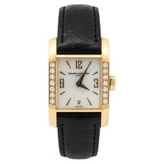 Baume & Mercier Hampton 18k Gold Mother of Pearl Dial & Diamond Watch Ref. 65570