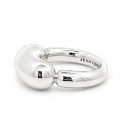 Jenny Bird Silver Shiny High Polished Bubble Cloud Band Ring sz 6