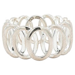 Thistle & Bee Wide Interlocking Oval Link Open Band Ring Size 11.5