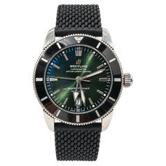 Breitling Superocean Heritage B20 46mm Green Watch Black Rubber AB2020121L1S1