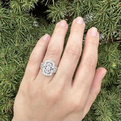 White Gold 1ctw Fiery Brilliant Diamond Milgrain Open Work Dinner Ring
