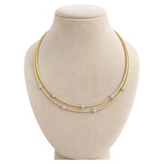 Collier « Double Unity Cable » de Paul Morelli, en or 18 carats et platine, orné de diamants