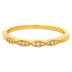 Ritani 18k Gold Petite 0.10ctw Diamond Sections Stackable Band Ring Size 9