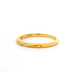 Ritani 18k Gold Petite 0.10ctw Diamond Sections Stackable Band Ring Size 9