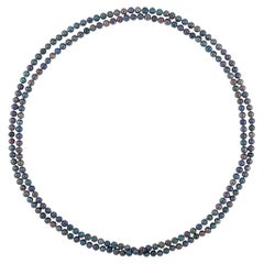 CULTURED BLACK PEARL (Freshwater) 72" NECKLACE