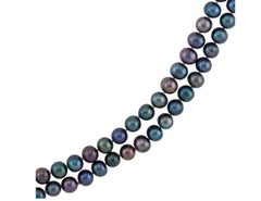 CULTURED BLACK PEARL (Freshwater) 72" NECKLACE