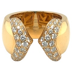 Anello in oro giallo 18 carati e diamanti taglio brillante di Chopard